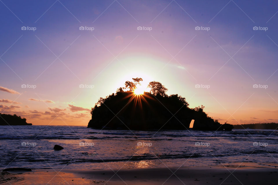 Sunset at Crystal Bay, Nusa Penida