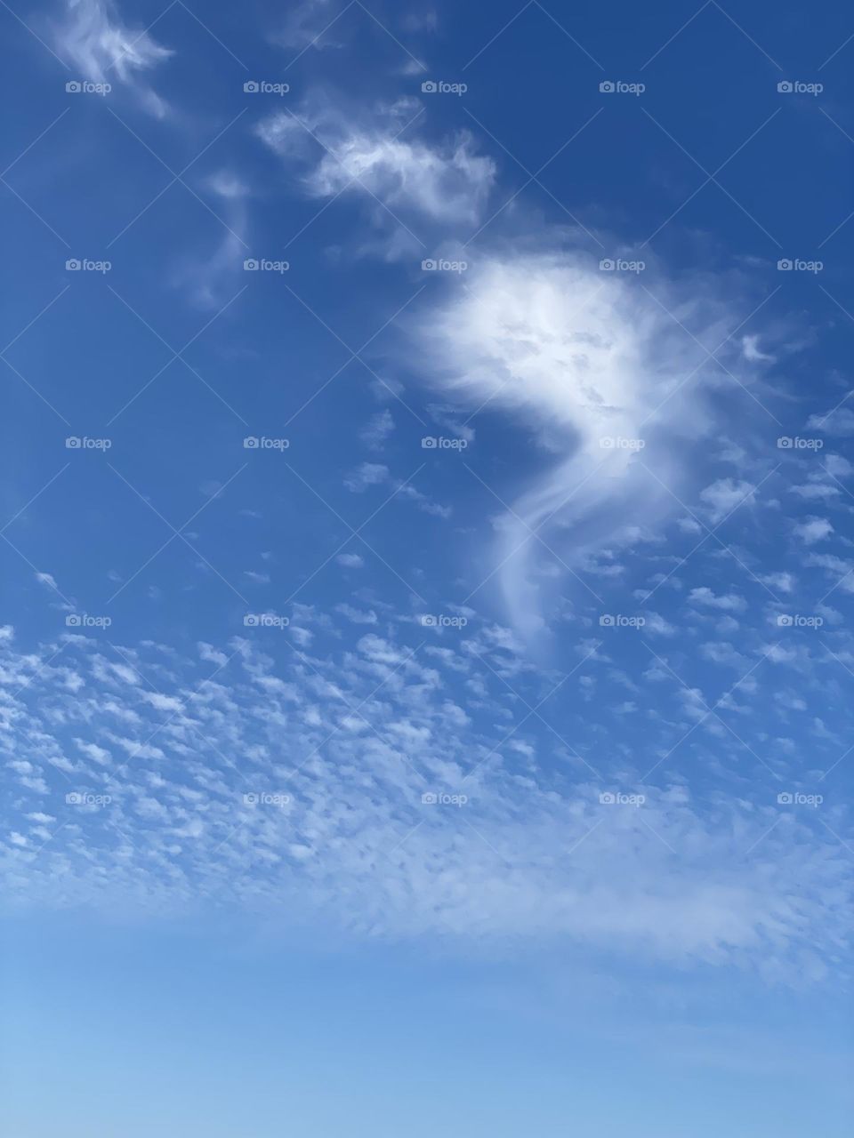 Blue sky with white clouds 