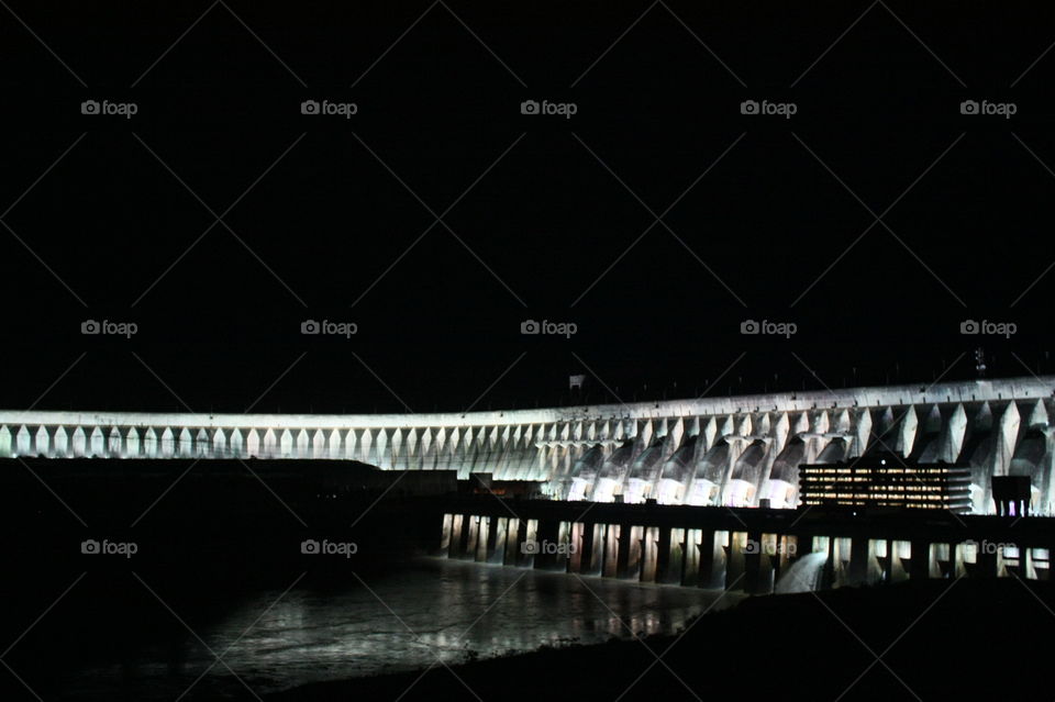 Lighting of the Dam of Itaipu Binacional -Brazil