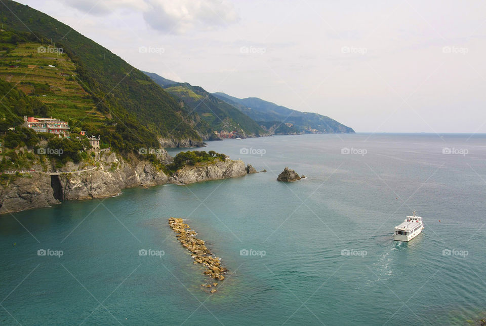 view of Sea in Liguria cinque terre italy