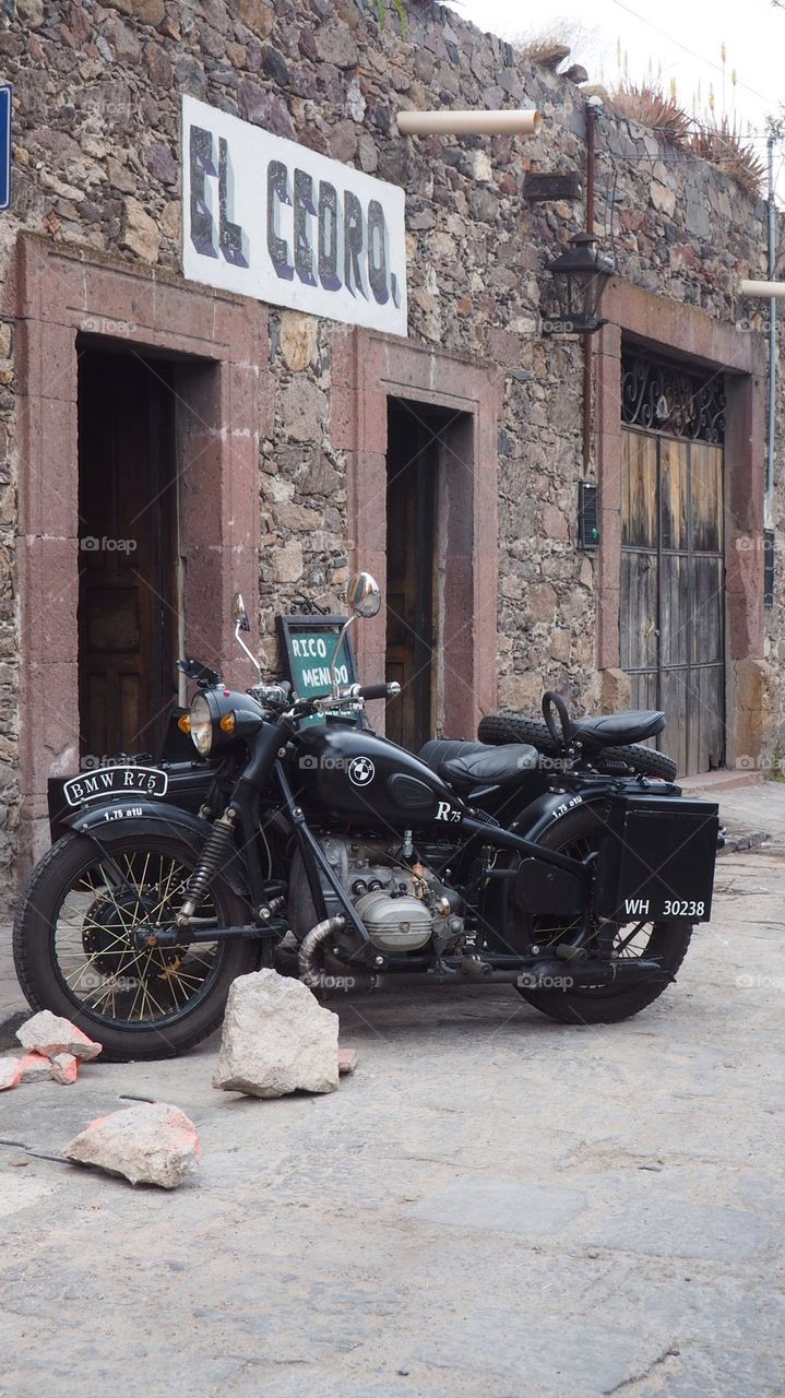 Postwar bmw bike and sidecar