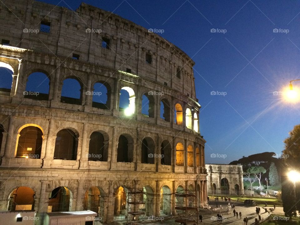 The Colosseum at night. Rome, Italy