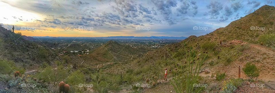 mountainside trail over Phoenix