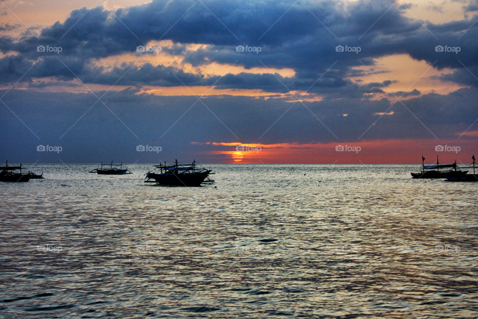 beach ocean sky sunset by flygge24