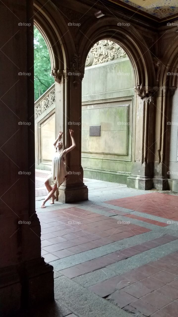 Ballerina in Central Park. at location