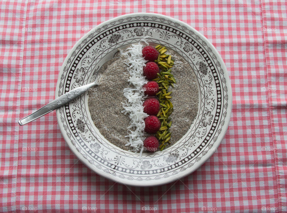 Close-up of chia seed