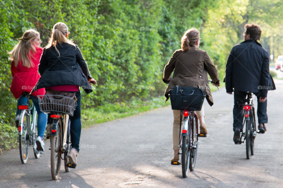 Friends on a bike ride