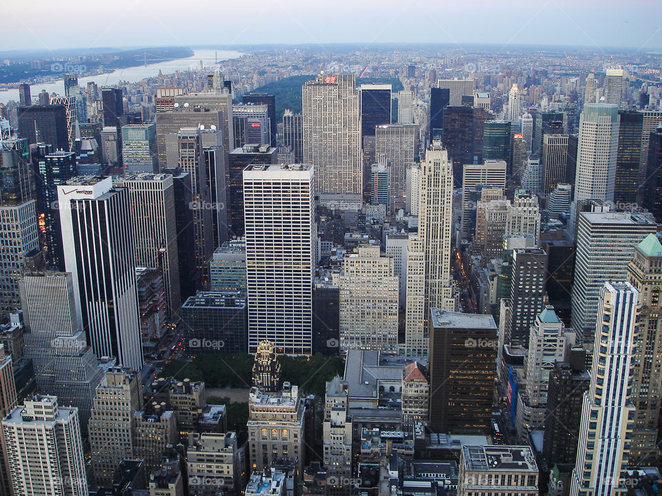 Aerial New York. From the Empire State building