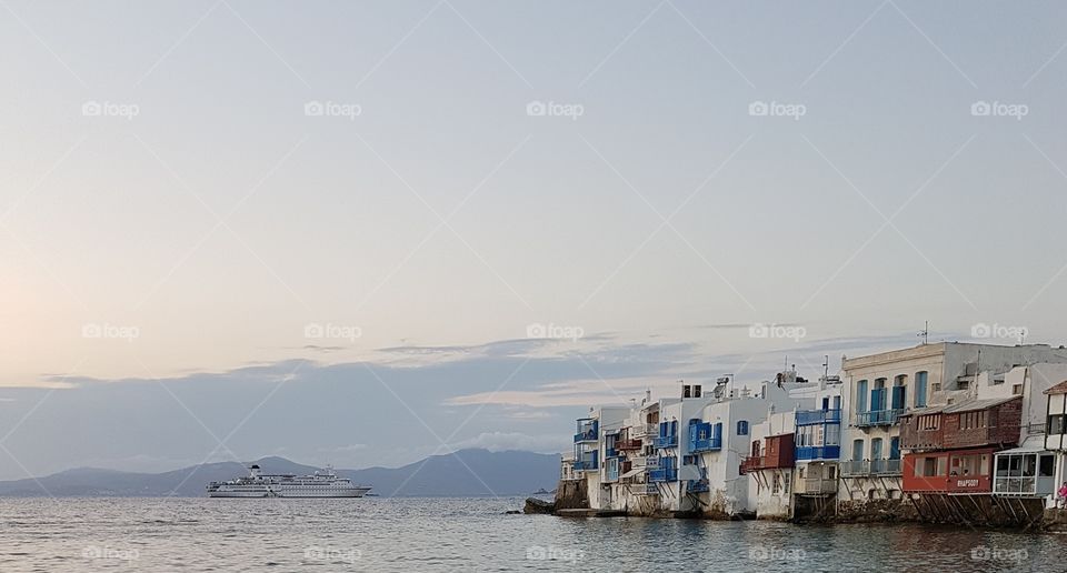 mykonos view of the beach