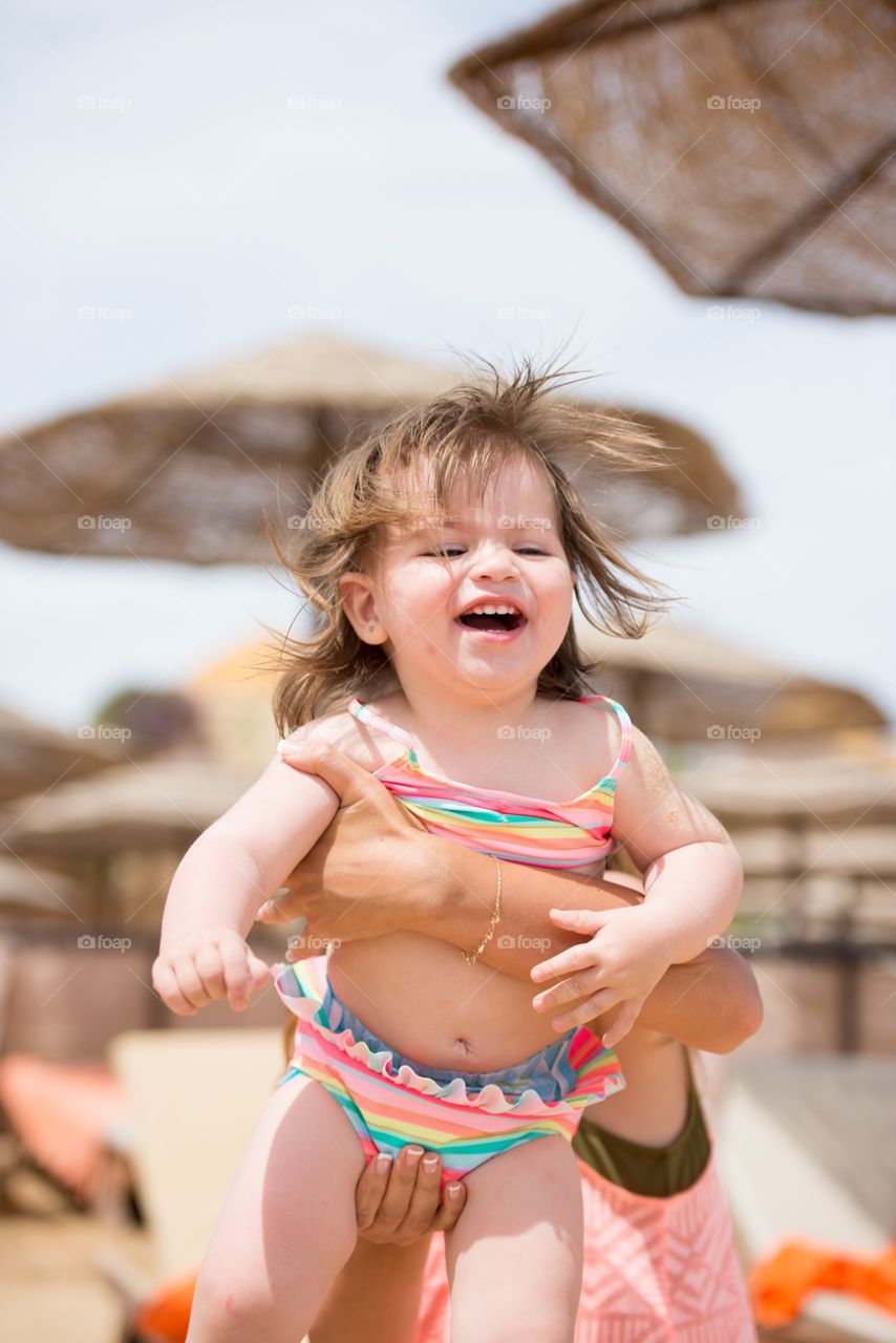 baby girl laughing 