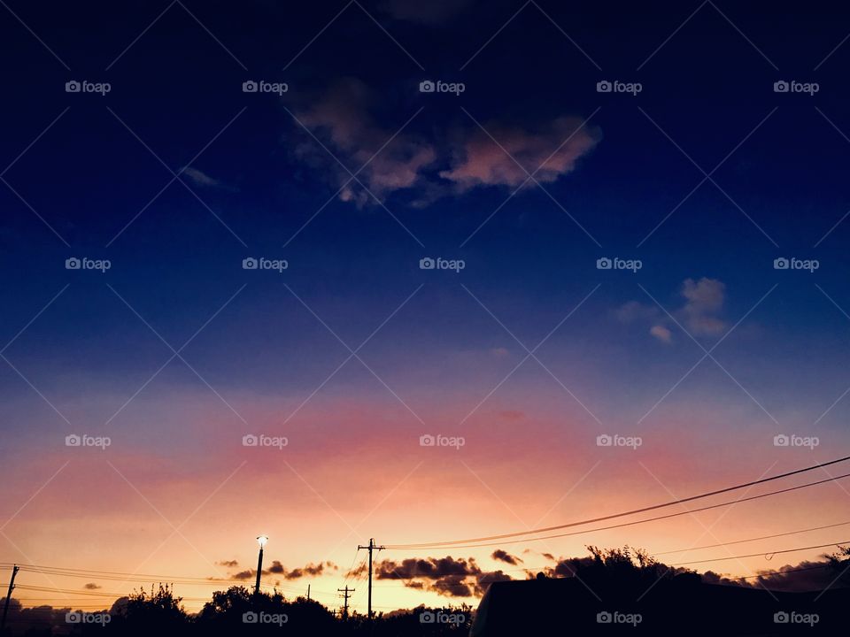 Crack of Dawn in Texas near the Beach. Morning Colours taking shape for a Beautiful Day