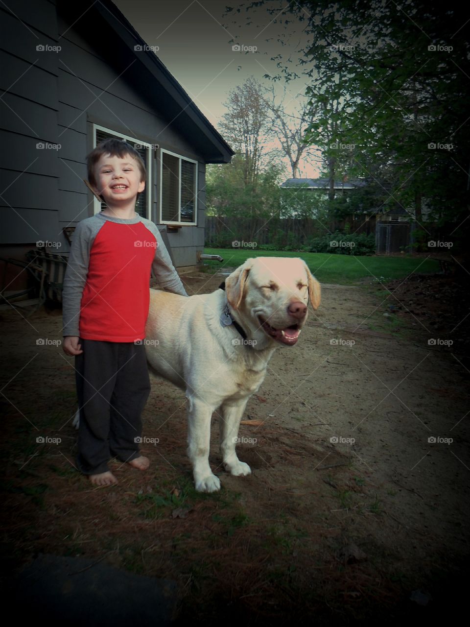 Boy and his dog 