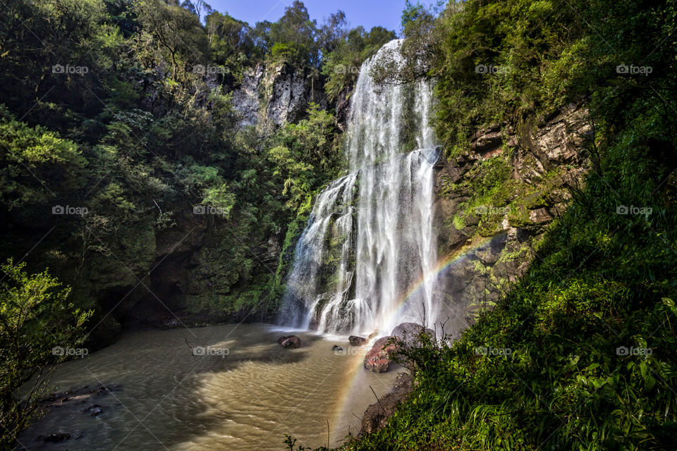 Rainbow in the waterfall