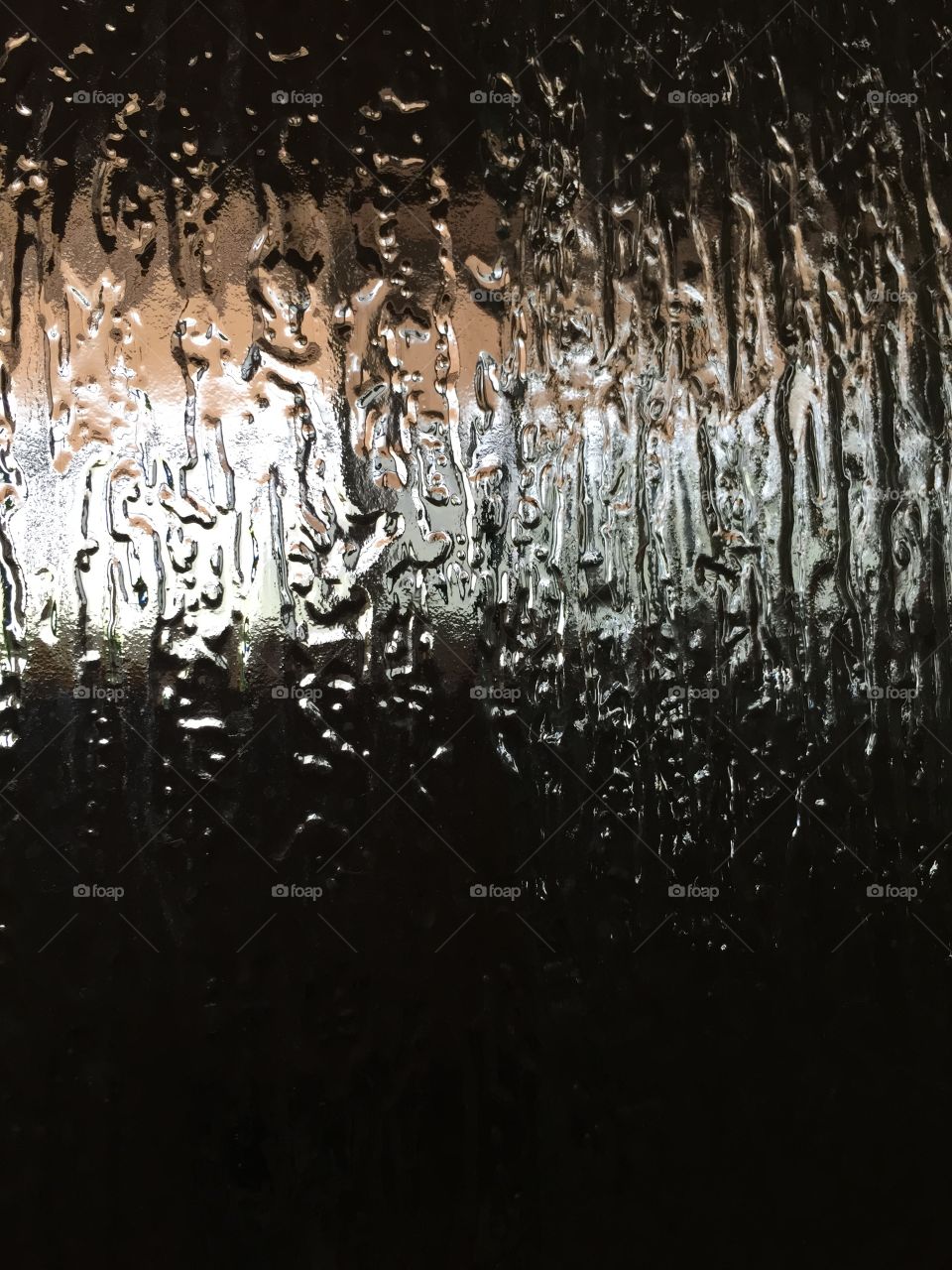 Filtered light. Light shining through glass