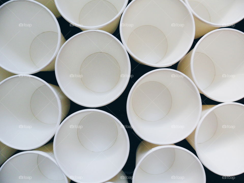 Texture of white cups