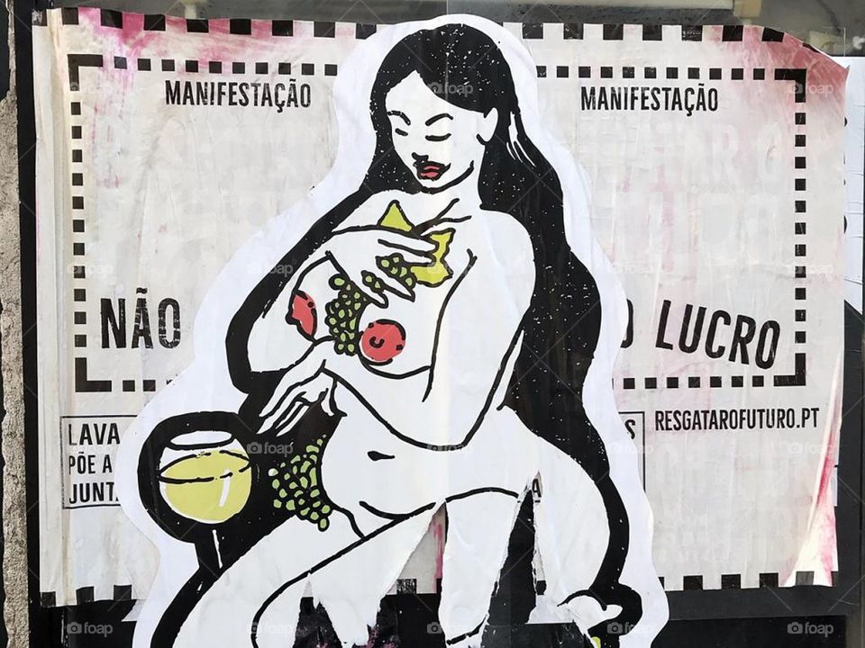 Funny Poster in Lisbon streets.