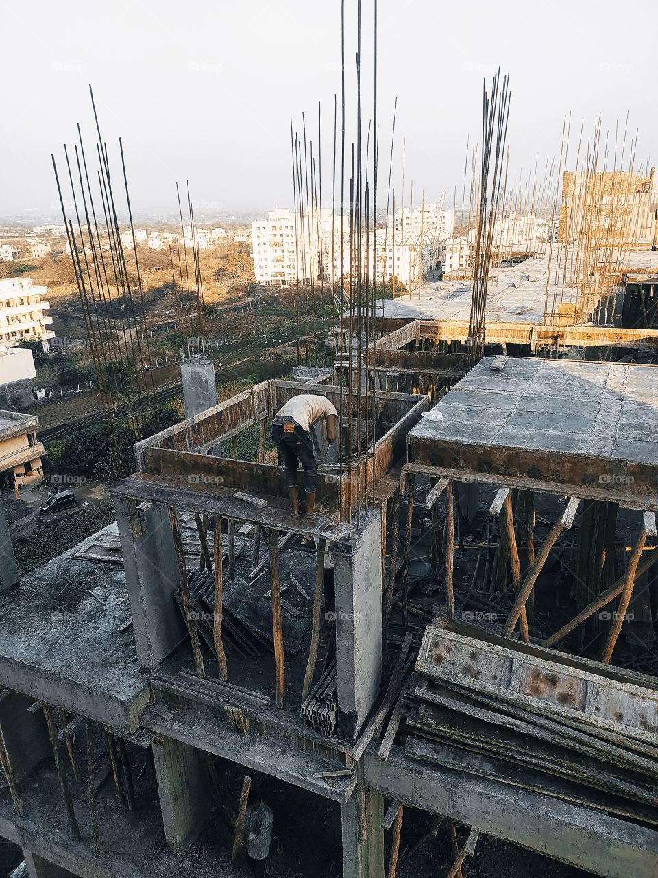 Construction Site Hard workars Risk taker life