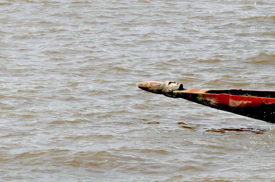--Asmat: Ancestor Statue on boat....