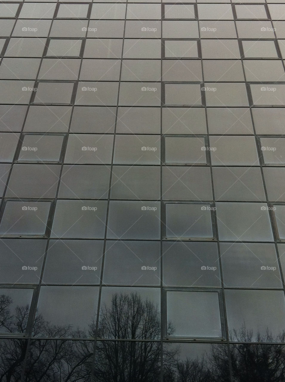 office windows reflections