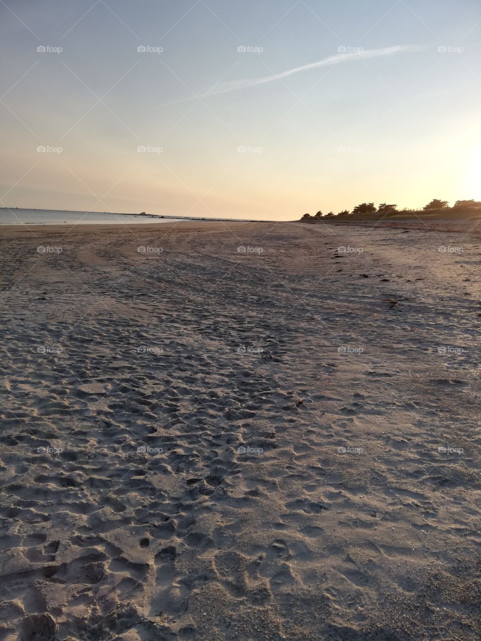 Plage en soirée
