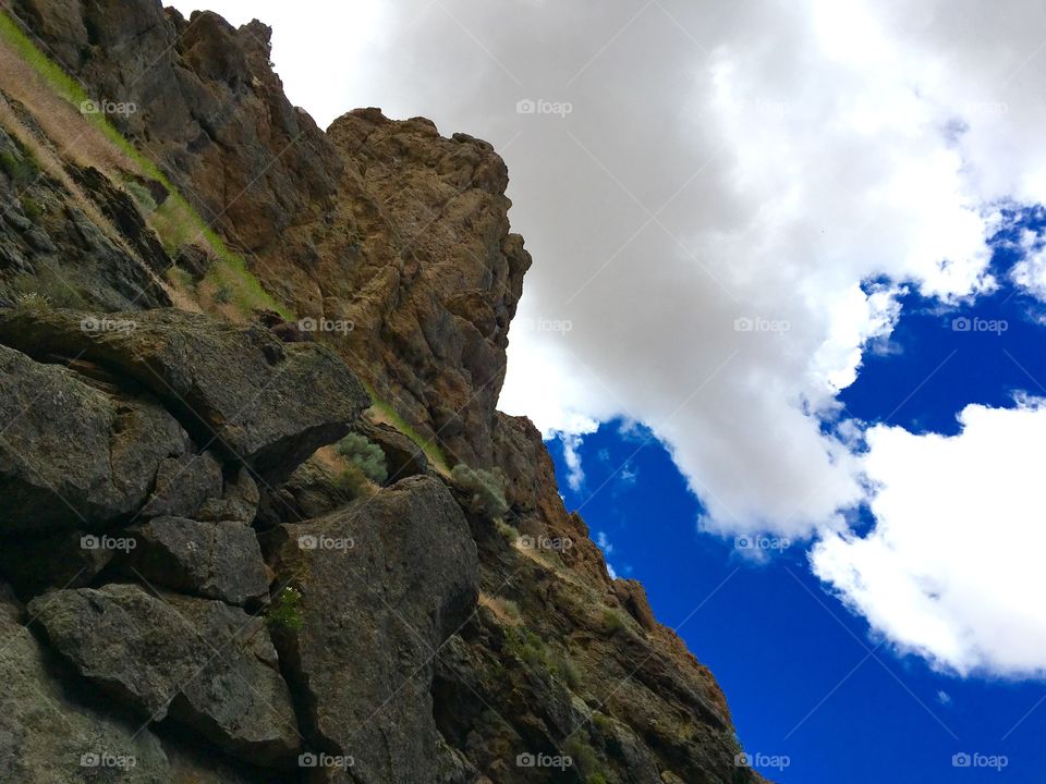 Low angle view of cliff
