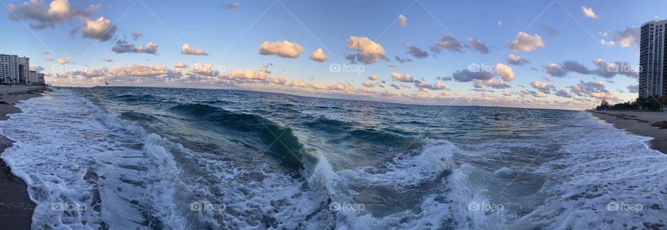 Beach waves were heavy today