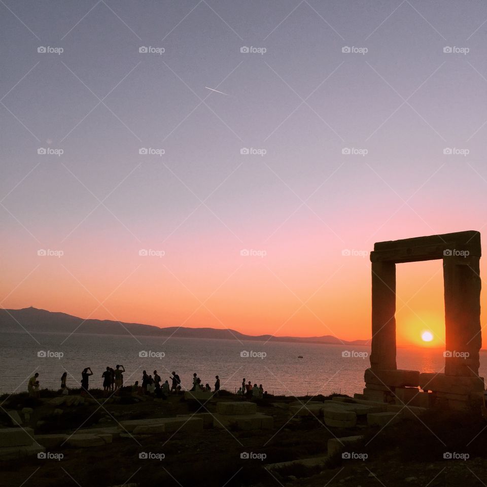 I took this photo of the Portara Monument in Naxos Town - Greece during summer 2015.