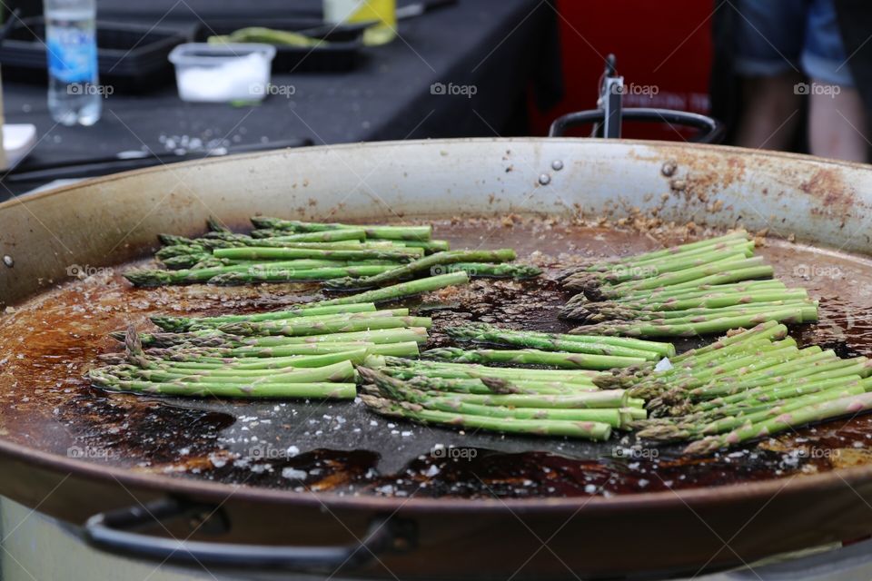 Asparagus on fire