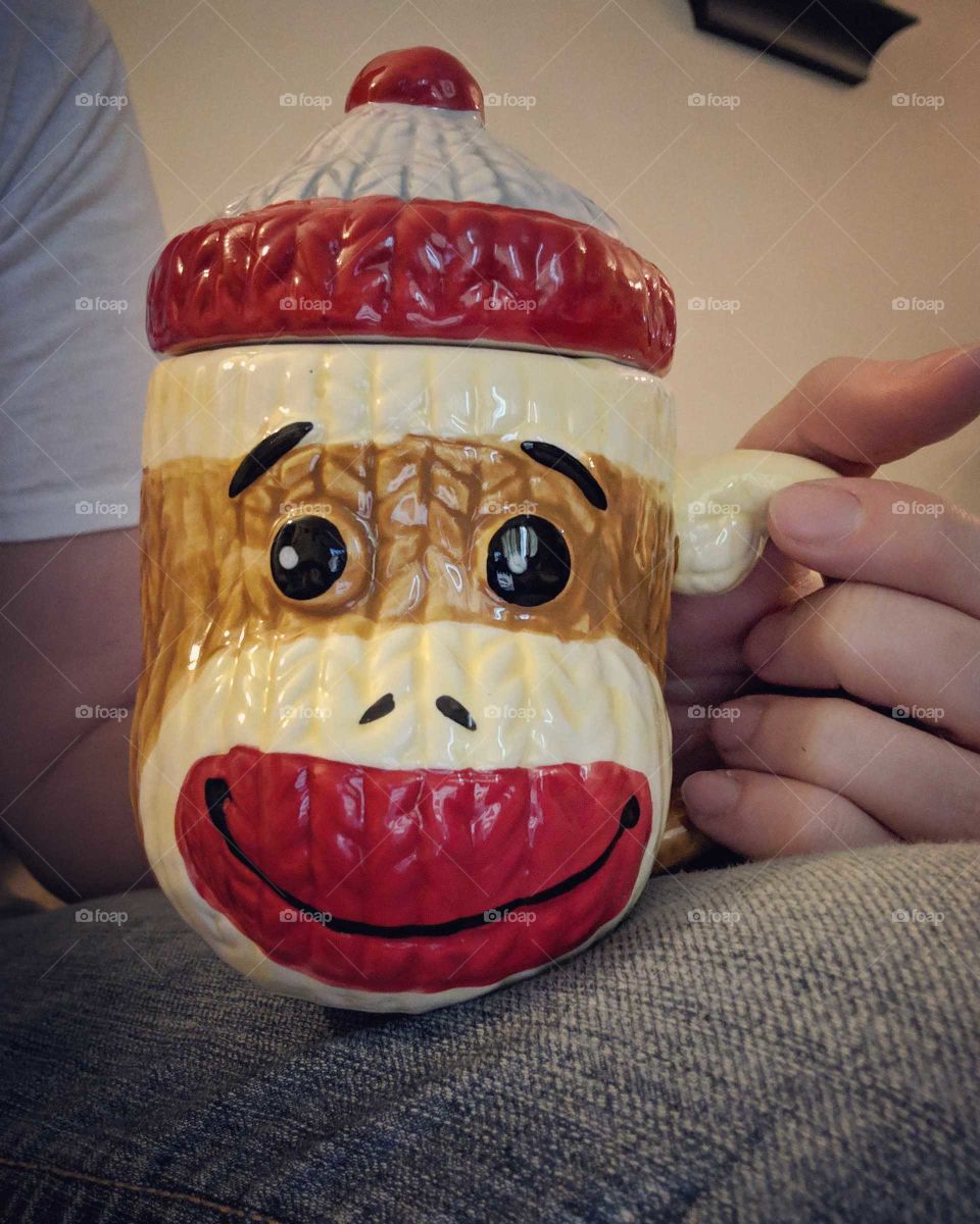 Classic Sock Monkey coffee mug