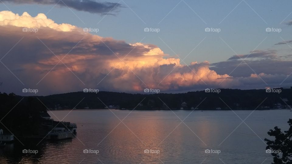 Water, No Person, Sunset, Lake, Landscape