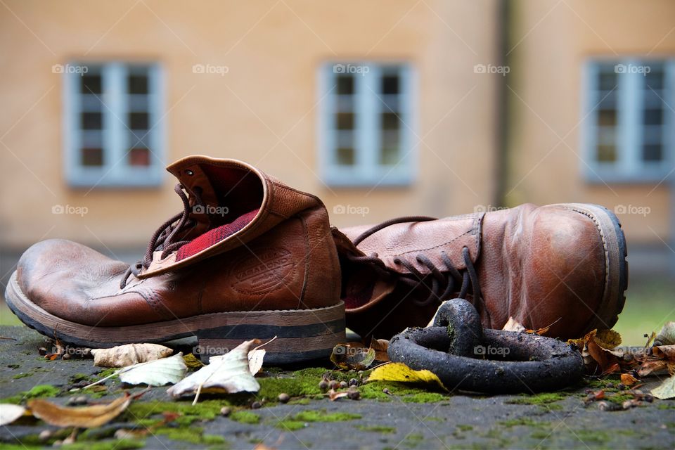 Brown shoes. Brown shoes