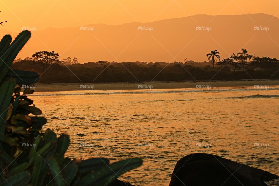 Sunset, Water, Dawn, Backlit, No Person