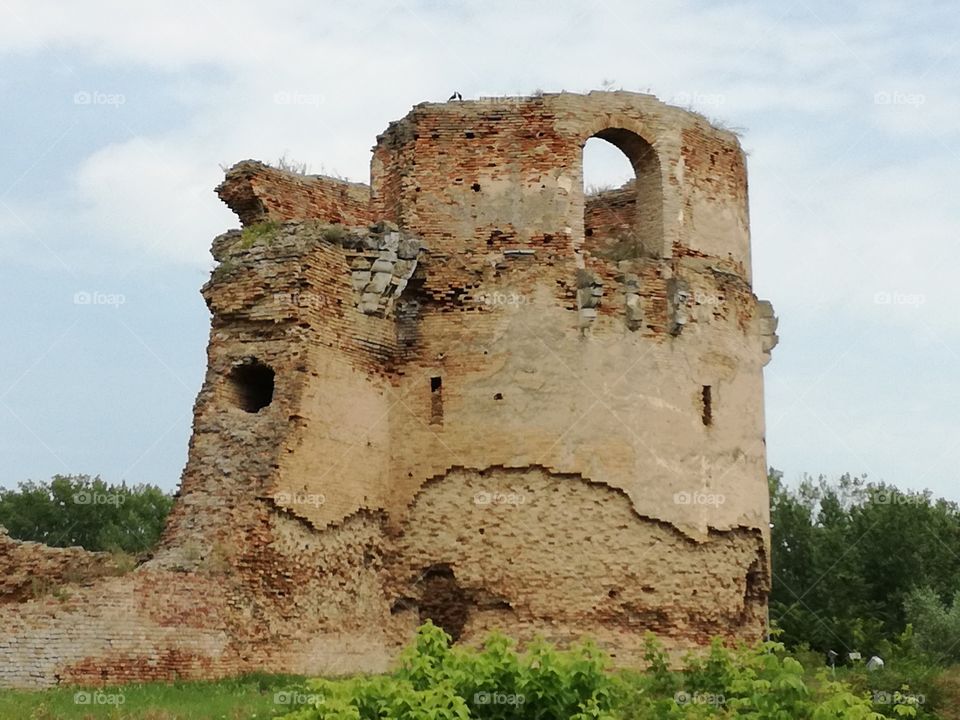 Medieval fortress round tower nowdays
