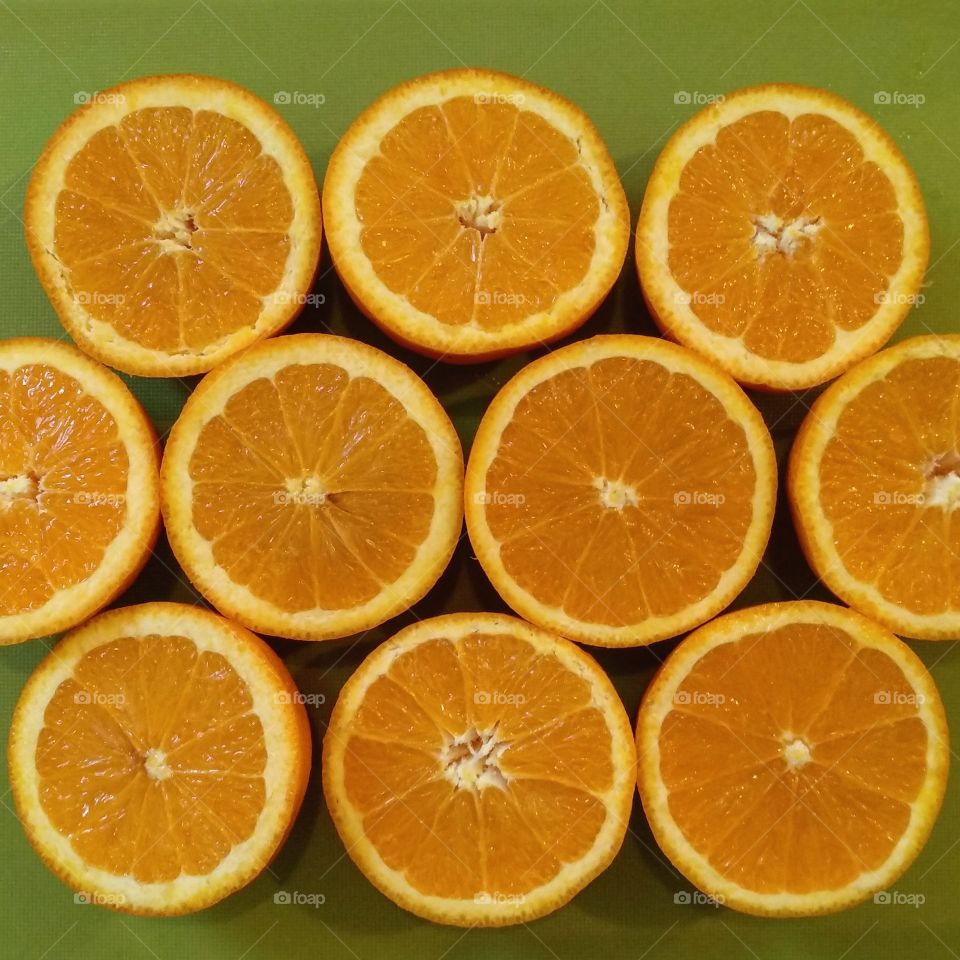 Oranges prepared to be squeezed... Yumm!