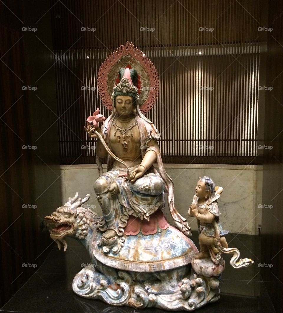 Bodhisattva on a turtle