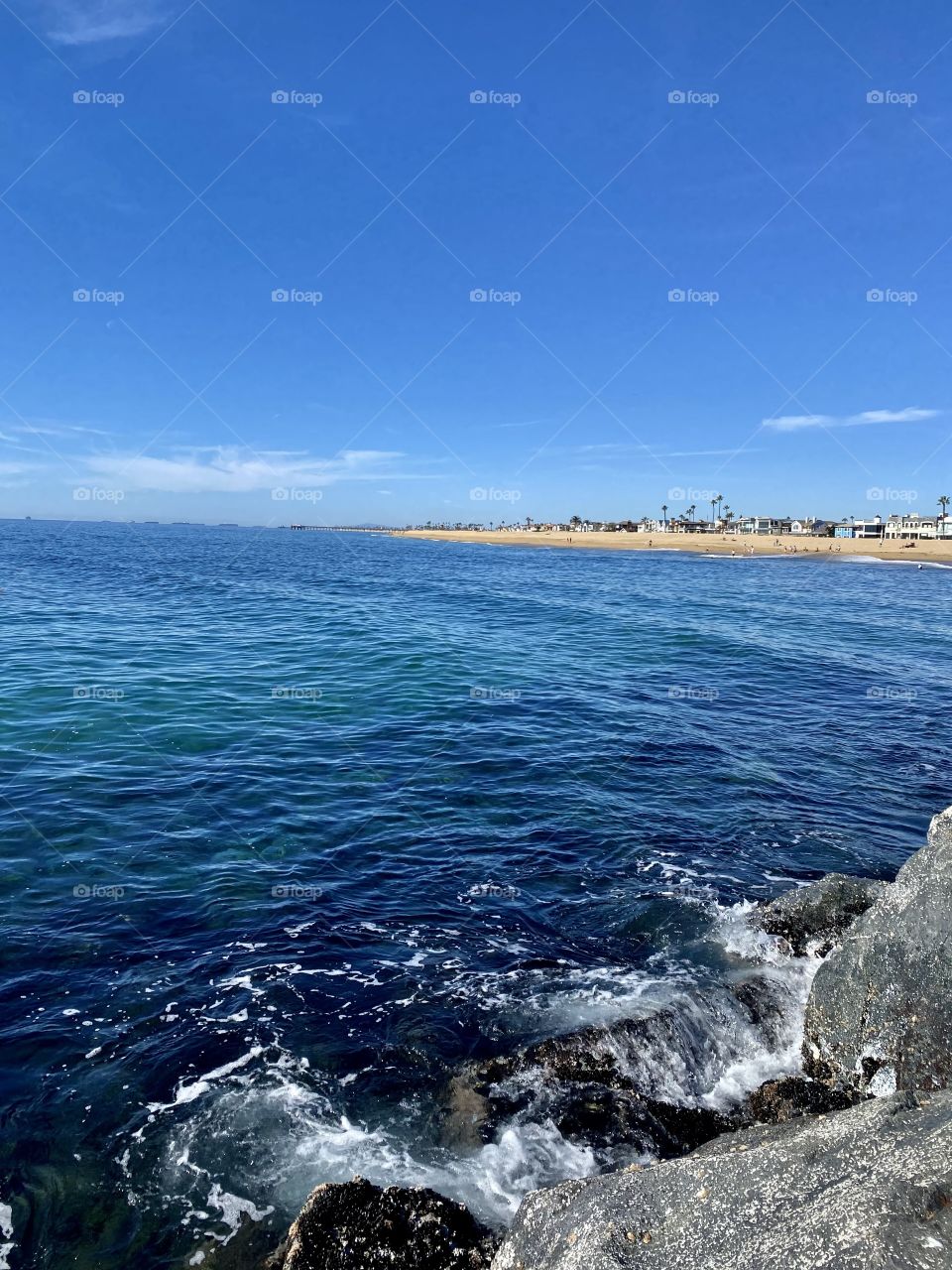 View of the Wedge from the Newport Beach Jetty 