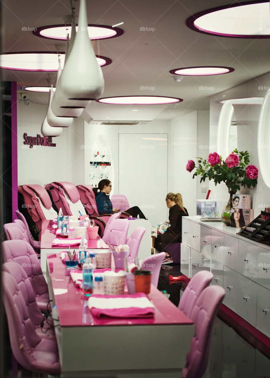 Empty salon