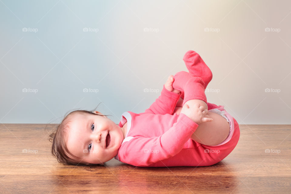 Portrait of a cute smiling baby