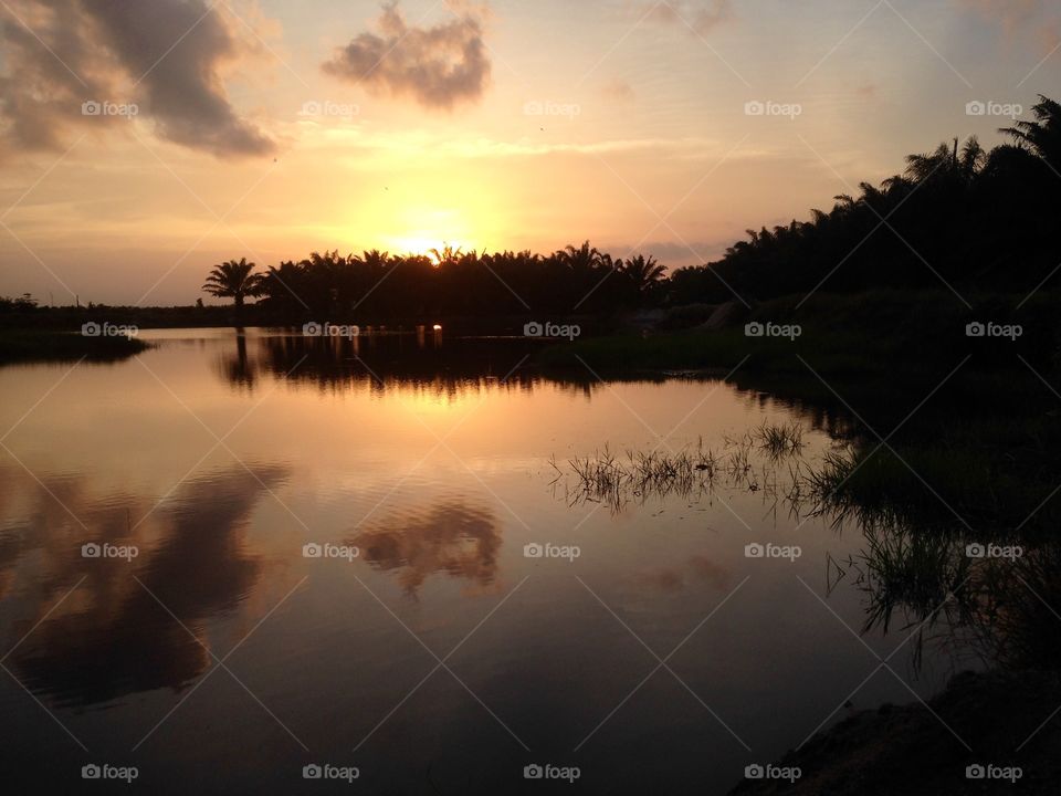 twilight views by the lake