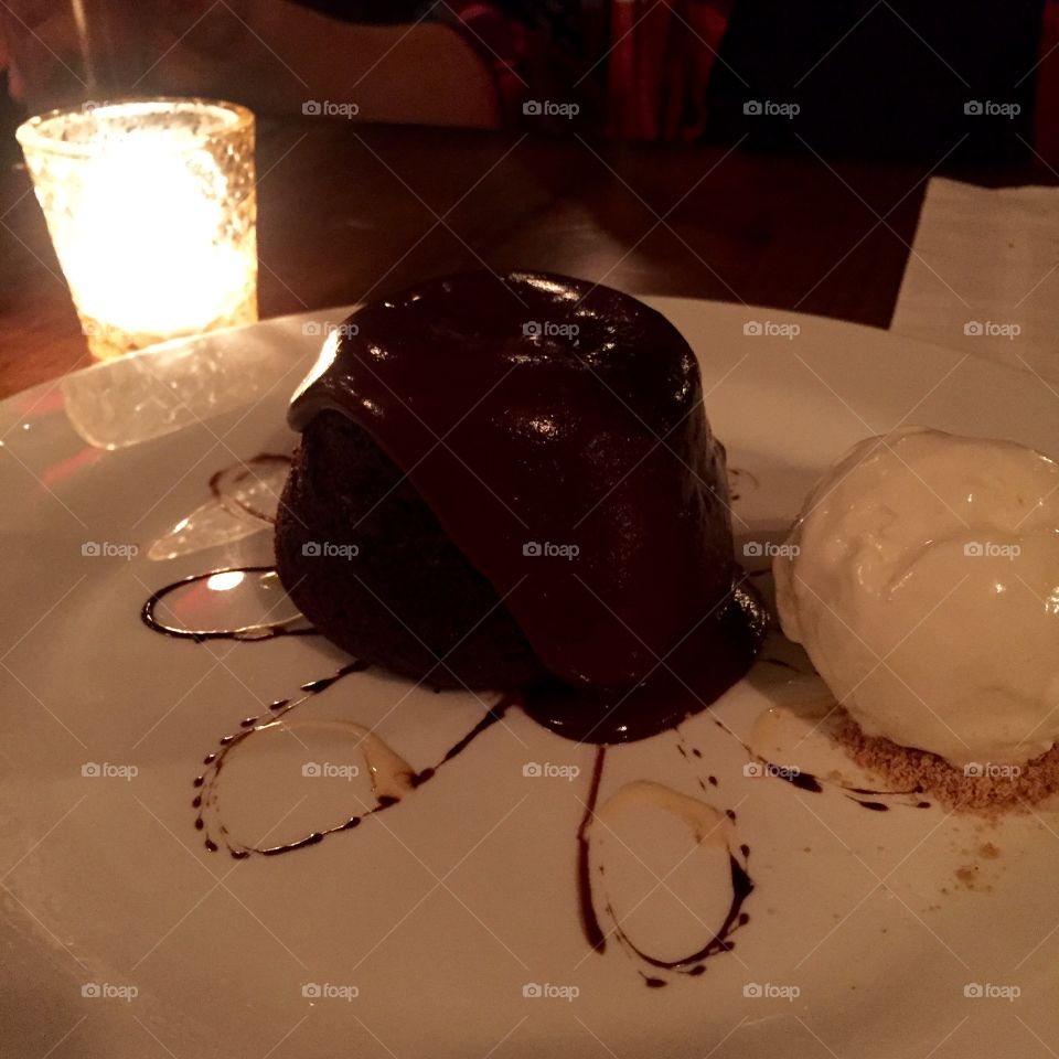 Birthday Dinner. When you have the best friends, you can always count on having the best birthday Chocolate Lava Cake for dessert! 