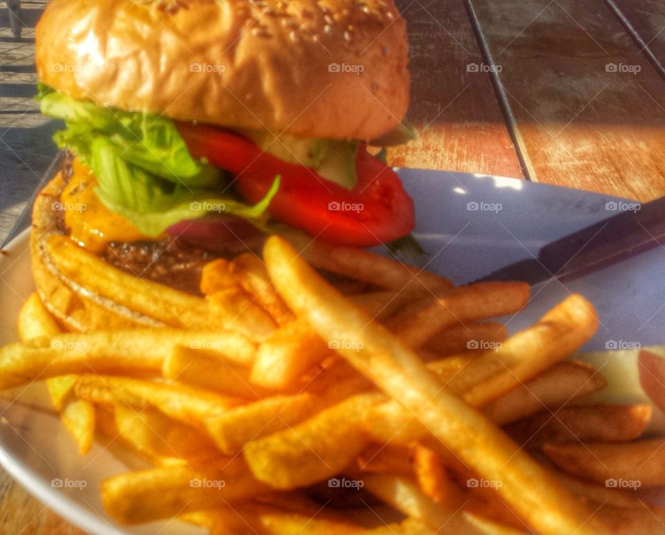 Burger and Fries 