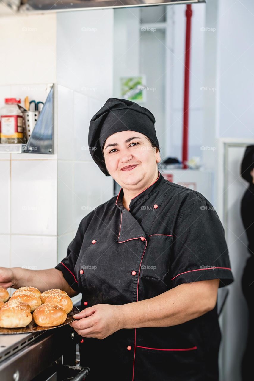 cook at the kitchen