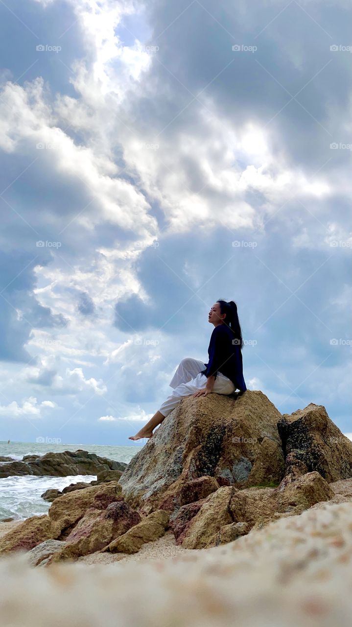 Candid myself along sea side in South of Thailand 
