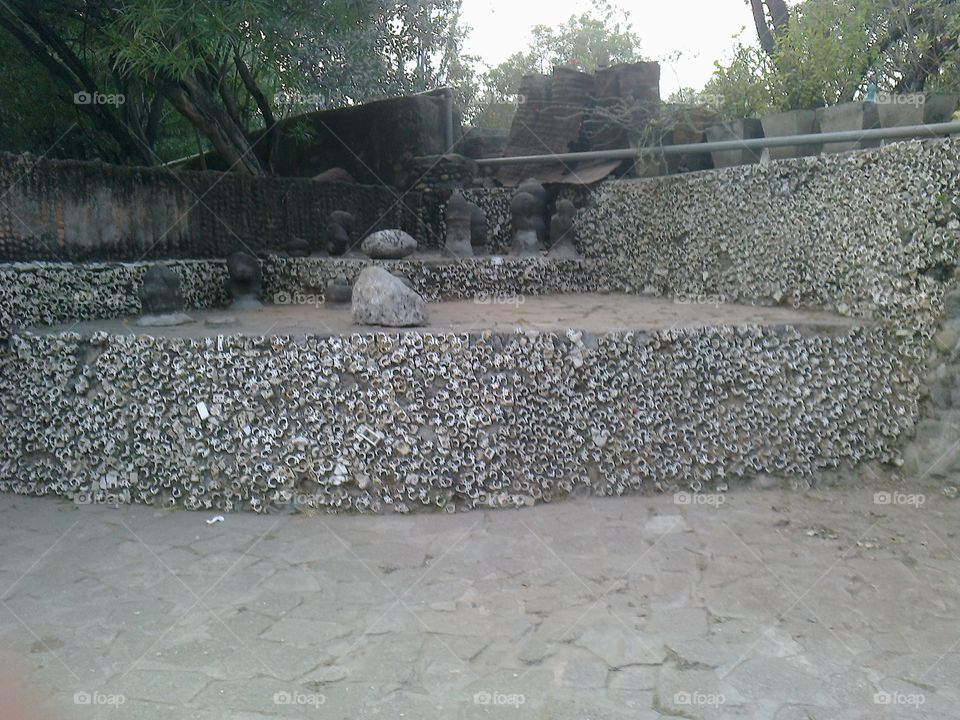 Rock Garden Chandigarh, is a sculpture garden made from waste material- A best tourist spot. Founded by NEK CHAND.