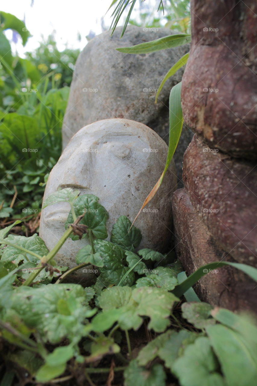 Ruins, ancient remains, a head from the ground, a stone head, a monument in the ground, ancient civilizations, Maya, archaeological finds, stone heads, Easter Island, dolmens, menhirs,