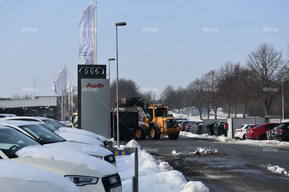 Vehicle, Car, Snow, Road, Storm