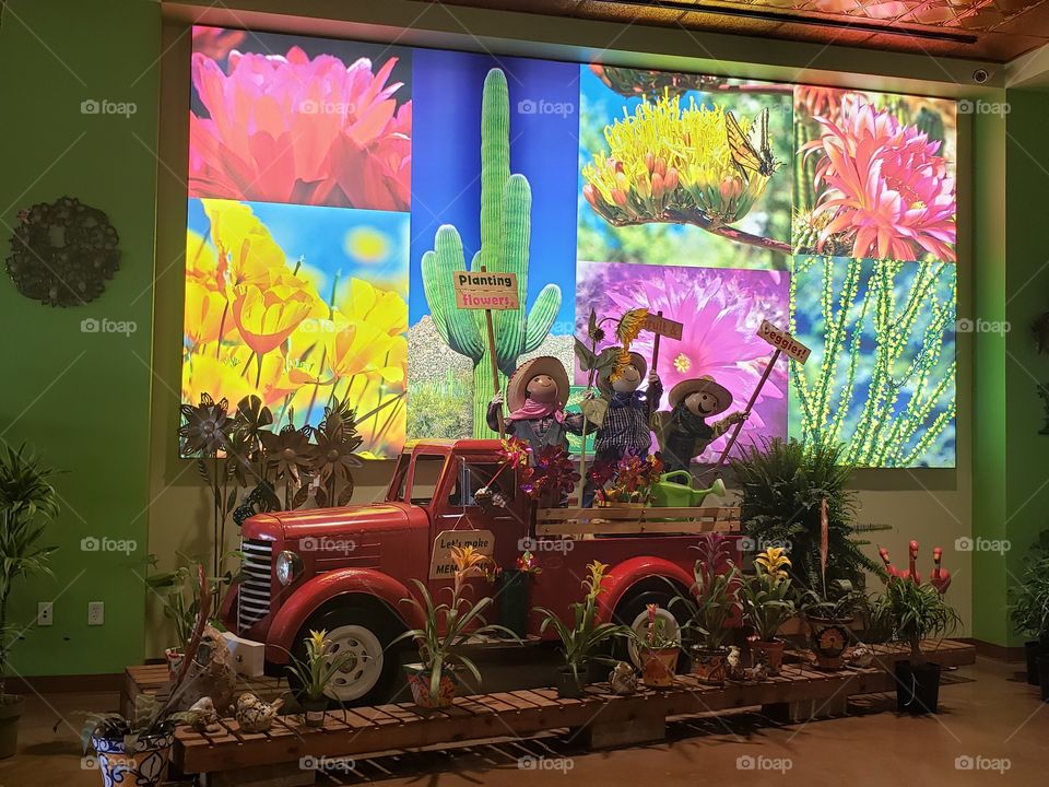 scarecrows in a truck