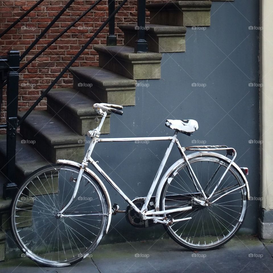 White Bike in Amsterdam