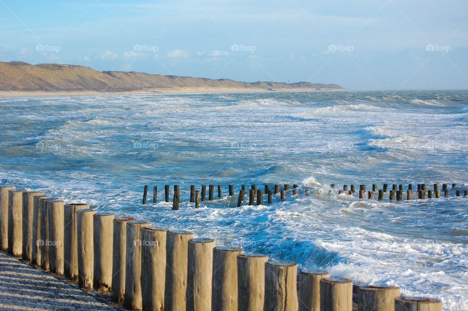 The waves in Zouteland, Netherlands. 