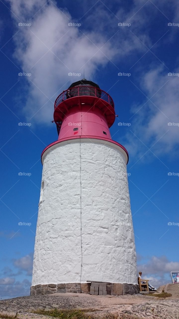 Looking up on lighthouse. Looking up